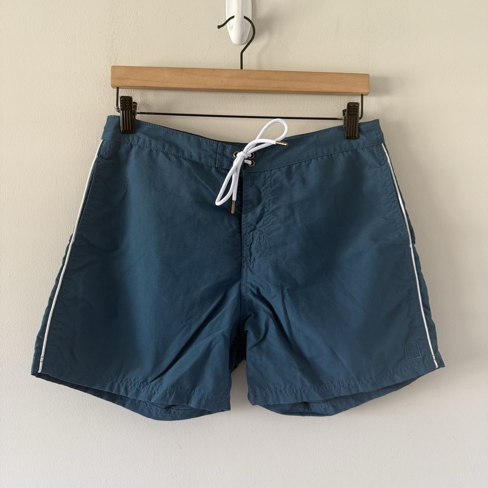 Dandy Del Mar Swim Trunks Mens 31 Blue Resort Vacation Cabana Pool Beach Shorts
